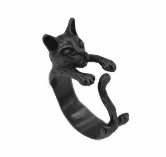 猫の指輪 ネコデザインのリング ジュエリー アンティークな雰囲気の指輪 ネコ リング 猫 キャット オシャレ 動物 アクセサリー 黒 K13の通販はau Pay マーケット M T エムアンドティ