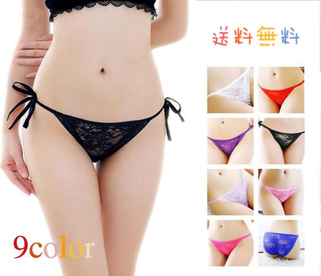 セクシー 総レース 紐パン レディース ランジェリー ショーツ パンティ パンツ 花柄レース ビキニ 下着 9色 M29の通販はau Pay マーケット M T エムアンドティ