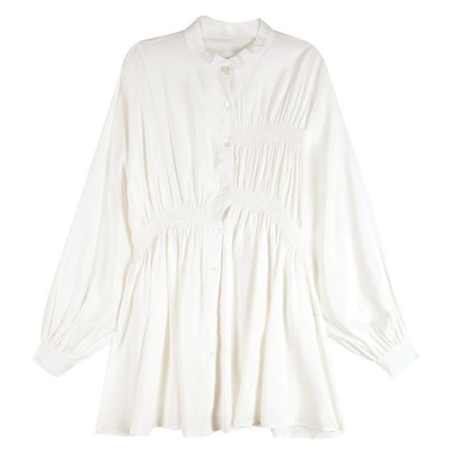 送料無料 ウエストマーク シャツワンピース レディース チュニックワンピ 白 ミニワンピース 春夏 長袖 ミニ丈 ミニスカート の通販はau Pay マーケット ニューウィングス