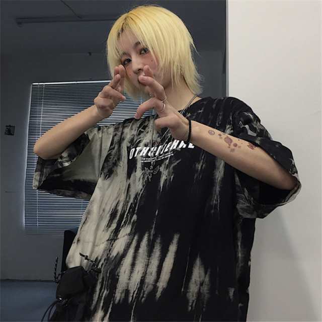 メンズ レディース トップス カットソー 半袖 Tシャツ プリント カップル 暗黒系 ダーク系 クルーネック 韓国ファッション ペアコーデの通販はau Pay マーケット ニューウィングス