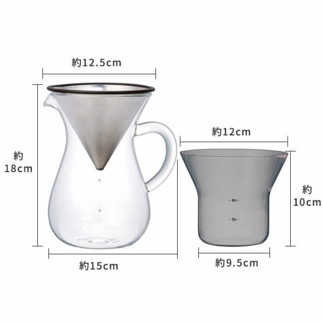 コーヒーカラフェセット 600ml 4cups [コーヒーメーカーコーヒー