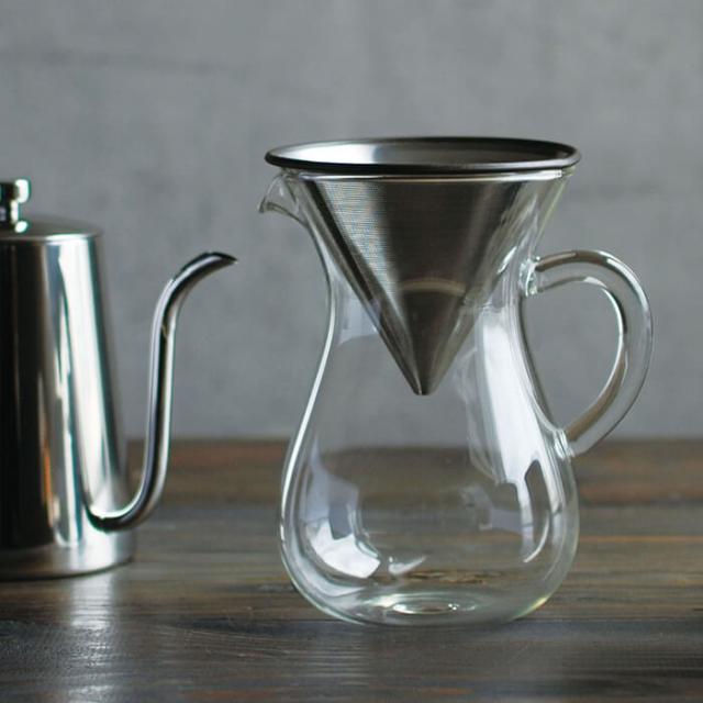 コーヒーカラフェセット 600ml 4cups コーヒーメーカーコーヒーサーバー ドリップポット 耐熱ガラス ハンドドリップ 珈琲 ステンレス の通販はau Pay マーケット あなろ インテリア雑貨