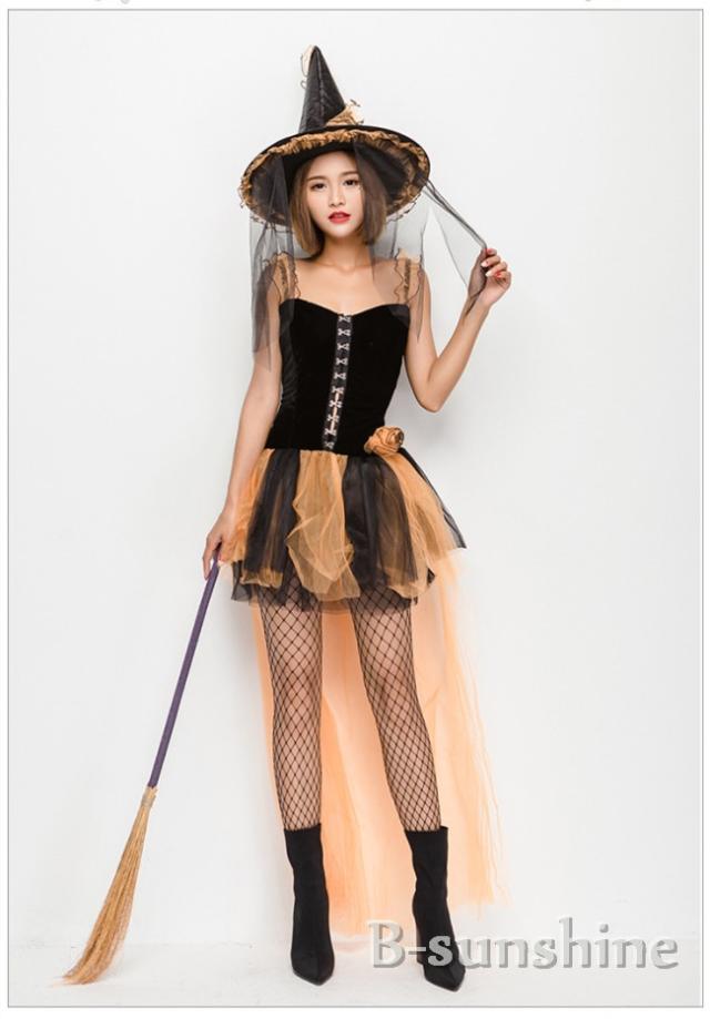 ハロウィン コスチューム 仮装 ウィッチ 魔女 魔法使い コスプレ ワンピース レディース キャラクター 大人 こすぷれ 童話の通販はau Pay マーケット Beautiful Sunshine