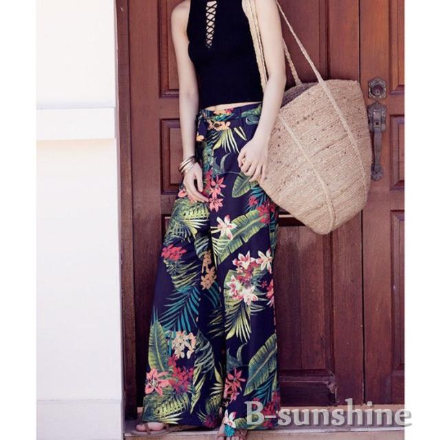 経典ブランド ワイドパンツ ボタニカル柄 パンツ Www Thjodfelagid Is