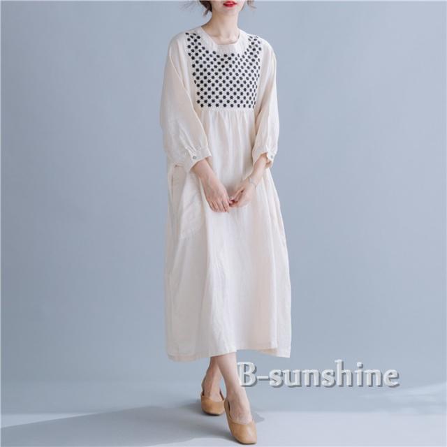 ロングワンピース レディース 秋 ワンピース 30代 40代 長袖 刺繍 フレアワンピース 大きいサイズ ゆったり 体型カバー 秋ワンピース 大の通販はau Pay マーケット Beautiful Sunshine