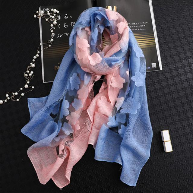 刺繍ガーゼストール 夏 Uv 大判 ショール レディース マフラー Uvカット ストール 春 春夏の通販はau Pay マーケット ｍｄｋ１号店