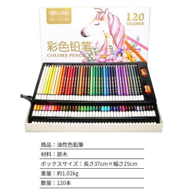 油性色鉛筆 120色セット 鉛筆 筆記具 文房具 文具 ぬり絵 子供 大人の