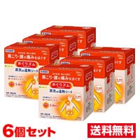 ■6個セット・送料無料■数量限定！めぐりズム　蒸気の温熱シート　肌に直接貼るタイプ(16枚入)の通販は