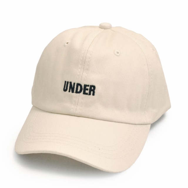 送料無料 UNDER刺繍キャップ 帽子 ローキャップ 野球帽 ロゴ 韓国