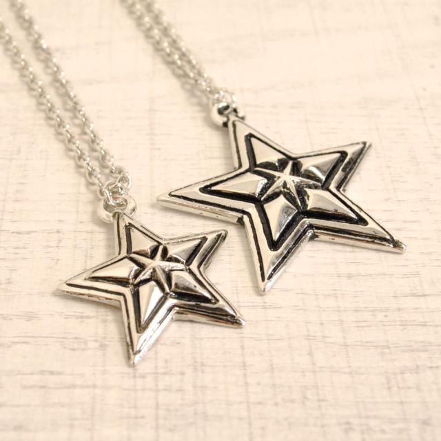 送料無料 ネイティブスターネックレス シルバー 古美 星 メタル ペンダント メンズ ユニセックスの通販はau Pay マーケット Stella
