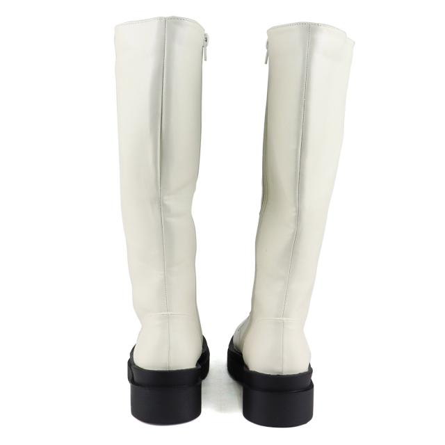 ブーツ レディース メンズ ユニセックス レースアップ 厚底 ロング丈 5cmヒール No.9090 22.0-27.0cm 黒 リバティードール_10