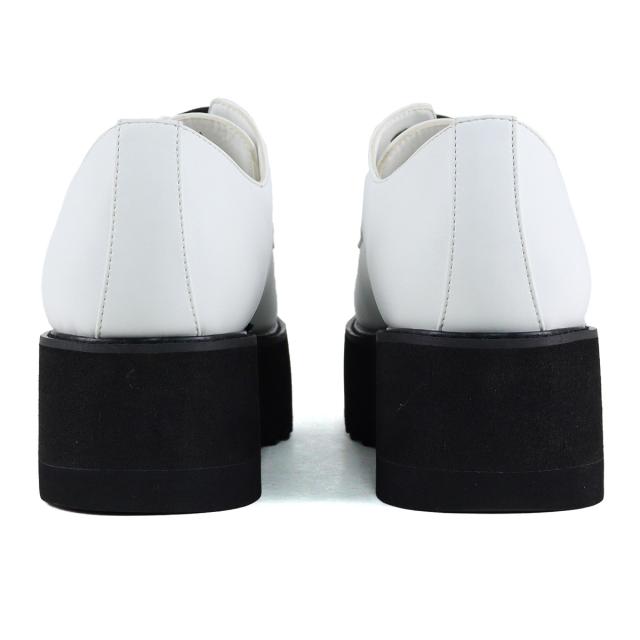 カジュアルシューズ メンズ レースアップ 外羽根 プレーントゥ 3ホール 厚底 シャークソール 脚長 防滑 おしゃれ 5.5cmヒール No.1712 25.0cm〜27.0cm 黒 ブラック LOVEHUNTER ラブハンター