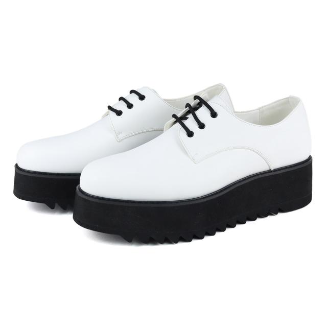 カジュアルシューズ メンズ レースアップ 外羽根 プレーントゥ 3ホール 厚底 シャークソール 脚長 防滑 おしゃれ 5.5cmヒール No.1712 25.0cm〜27.0cm 黒 ブラック LOVEHUNTER ラブハンター