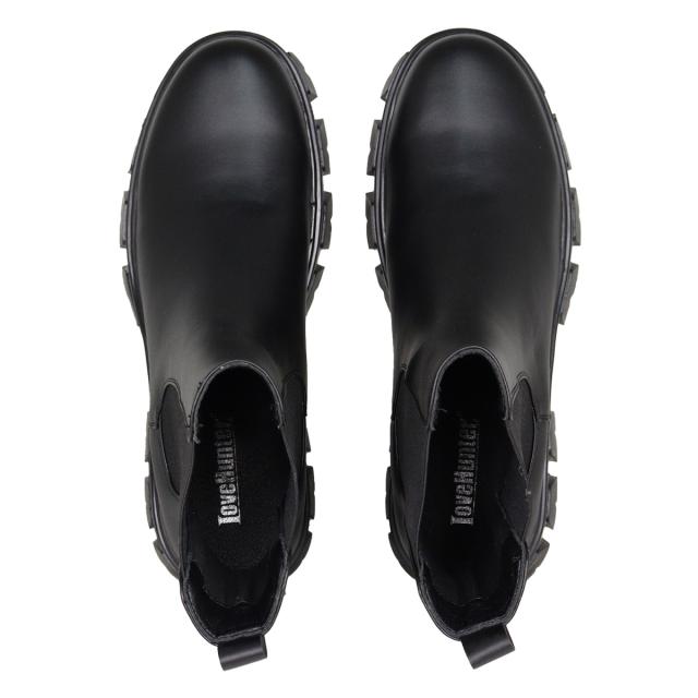 サイドゴアブーツ メンズ ラウンドトゥ タンクソール 防滑 ミドルブーツ 厚底 5cmヒール No.1719 25.0cm〜27.0cm 黒 ブラック LOVEHUNTER ラブハンター