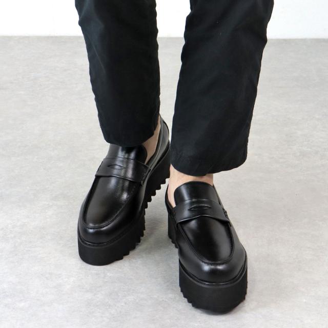 ローファー メンズ 厚底 6.0cmヒール シャークソール 滑りにくい 身長
