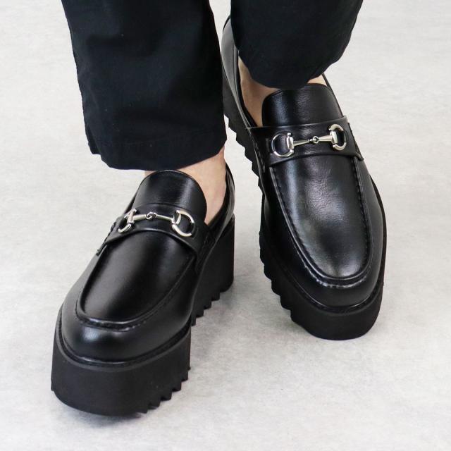 ローファー メンズ 厚底 6.0cmヒール シャークソール 滑りにくい 身長