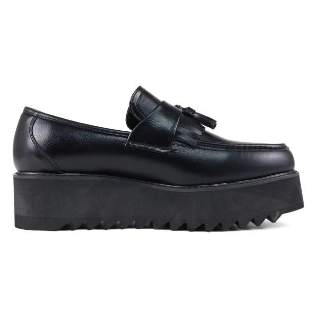 ローファー メンズ 厚底 6.0cmヒール シャークソール 滑りにくい 身長アップ No.1737 25.0-27.0cm 黒 ブラック LOVEHUNTER ラブハンター ローファー メンズ 厚底 6.0cmヒール シャークソール 滑りにくい 身長