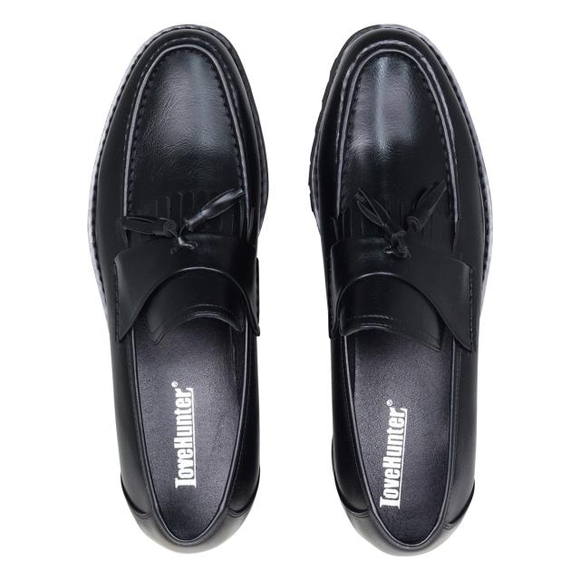 ローファー メンズ 厚底 6.0cmヒール シャークソール 滑りにくい 身長