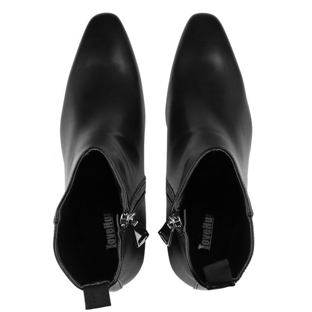 ストームブーツ プラットフォームソール 厚底 プレーントゥ メンズ No.6831 25.0cm〜27.0cm 黒 ブラック LOVEHUNTER ラブハンター