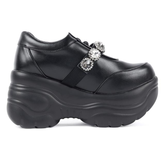 廃盤　BODYLINE 新品　厚底　木底　シューズ　黒　地雷　【Mサイズ】 廃盤 BODYLINE 新品 厚底 木底 シューズ 黒 地雷 【Mサイズ】