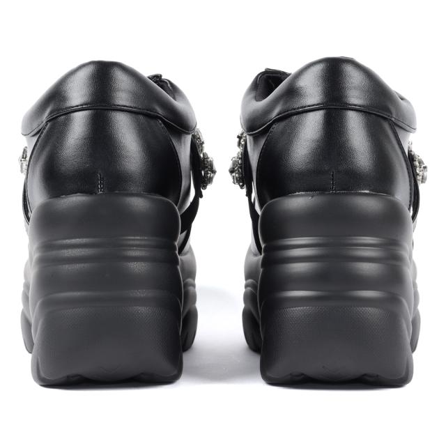 廃盤 BODYLINE 新品 厚底 木底 シューズ 黒 地雷