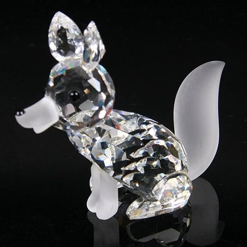 スワロフスキー置物狐(きつね) 2Pセット