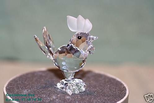 【GINGER掲載商品】 スワロフスキー Swarovski 2000年 廃盤品 置物 鳥 オンドリ 置物