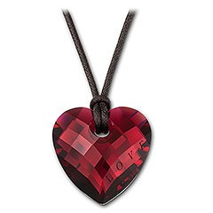 スワロフスキー Swarovski 『Love Bordeaux Heart Engraved ペンダント』 1021539