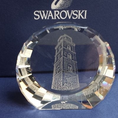 スワロフスキー Swarovski 2010年 『Frosinone Italy ディスク ペーパーウェイト』 1080009