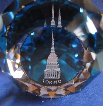 スワロフスキー Swarovski 『Mole Antonelliana ラウンド ペーパーウェイト, バミューダブルー』 1083637の通販は