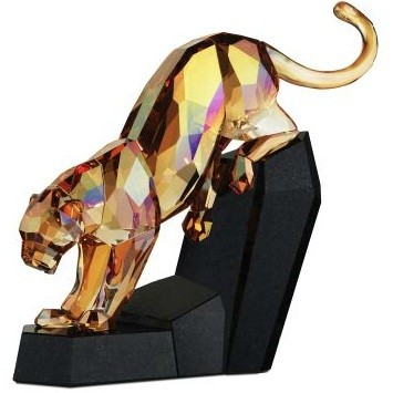 スワロフスキー Swarovski クリスタル パンサー Orange Shine