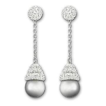 スワロフスキー Swarovski 『Piano Light Gray Pearl ピアス』 1156215の通販は