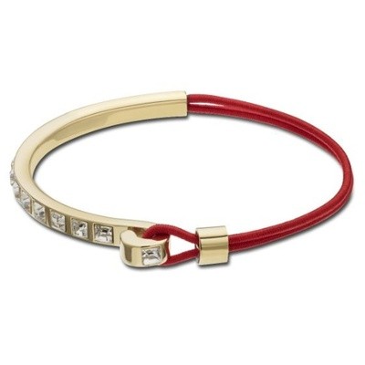 Swarovski 赤色 ブレスレット クリスタルが輝くレッドブレスレット