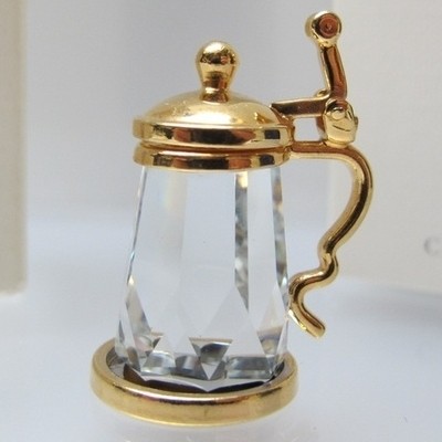 スワロフスキー Swarovski 1997年 廃盤品 『ビアマグ, ゴールドコーティング』 173369の通販は