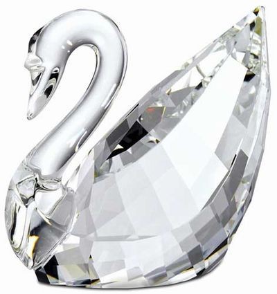 スワロフスキー Swarovski クリスタル 白鳥 置物 フィギュア スワン