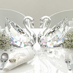 スワロフスキー Swarovski クリスタル 白鳥 置物 フィギュア