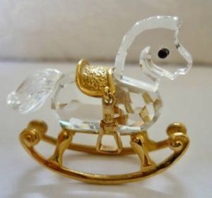 スワロフスキー Swarovski 廃盤品 『ロッキングホース ゴールドコーティング』 199447