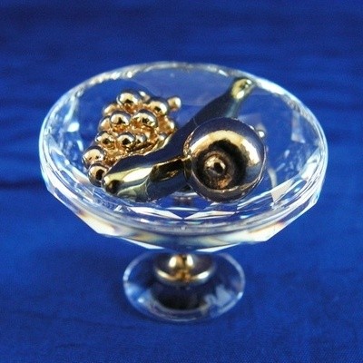スワロフスキー Swarovski 1999年 廃盤品 『フルーツボウル, Gold