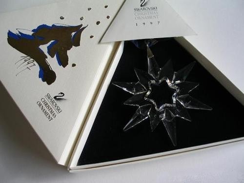 Swarovski クリスマスオーナメント 1997年 Swarovski Crystal 1997 Annual Ornament with Original Box