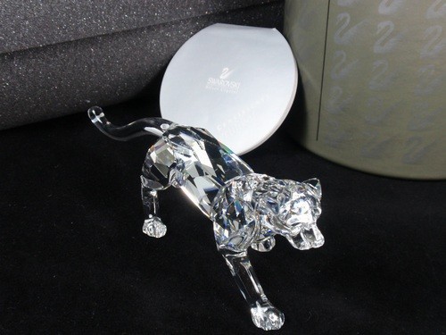 【予約中！】 2004年 Swarovski スワロフスキー 廃盤品 217093の 『ヒョウ』 彫刻・オブジェ