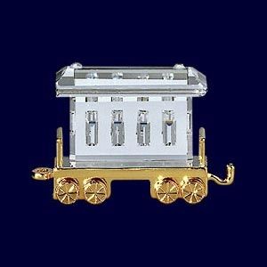 スワロフスキー Swarovski 2004年 廃盤品 『列車の客車, ゴールドコーティング』 219193
