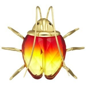 スワロフスキー Swarovski 2002年 廃盤品 置物 Beetle Amazar Large Fire Opal フィギュア 240362