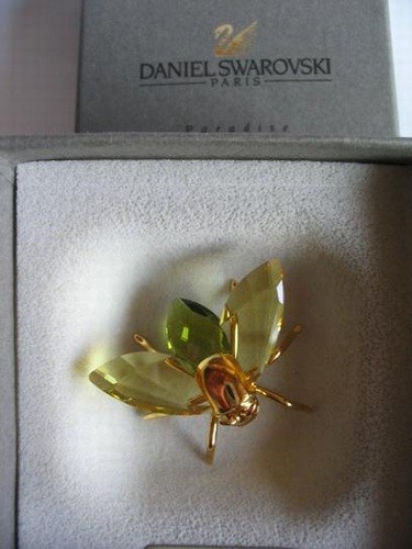 スワロフスキー Swarovski 2003年 廃盤品 置物 Fly Akima, topaz small フィギュア 242022_1