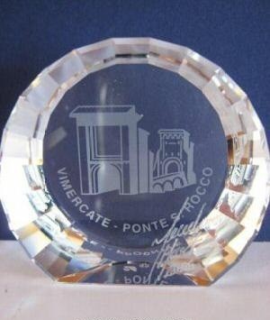 スワロフスキー Swarovski 『Ponte San Rocco ディスク ペーパーウェイト サイン入り』 271136