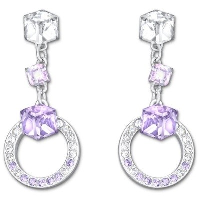スワロフスキー Swarovski 『Geometric Violet ピアス』 5032896の通販は