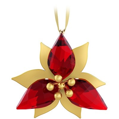 スワロフスキー Swarovski 『ポインセチアオーナメント, ゴールド』 5064281の通販は 22,052円