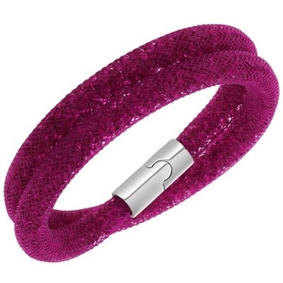 スワロフスキー Swarovski 『Stardust Fuchsia Double ブレスレット, M』 5089033の通販は 12,598円