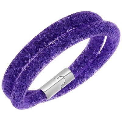 スワロフスキー Swarovski 『Stardust Purple Double ブレスレット, M』 5089834の通販は
