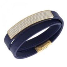 スワロフスキー Swarovski 『Vio Navy Leather ブレスレット』 5120642