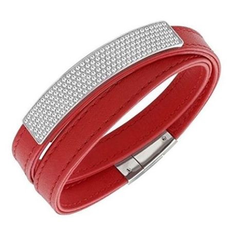 スワロフスキー Swarovski 『Vio Red Leather ブレスレット』 5120644